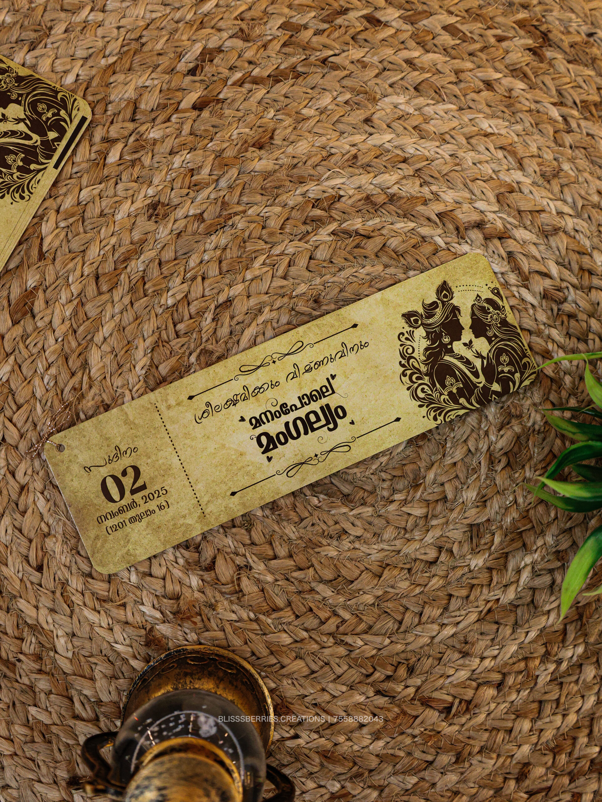 Traditional Vintage Thaaliyola Wedding Invitation Card – Top Selling