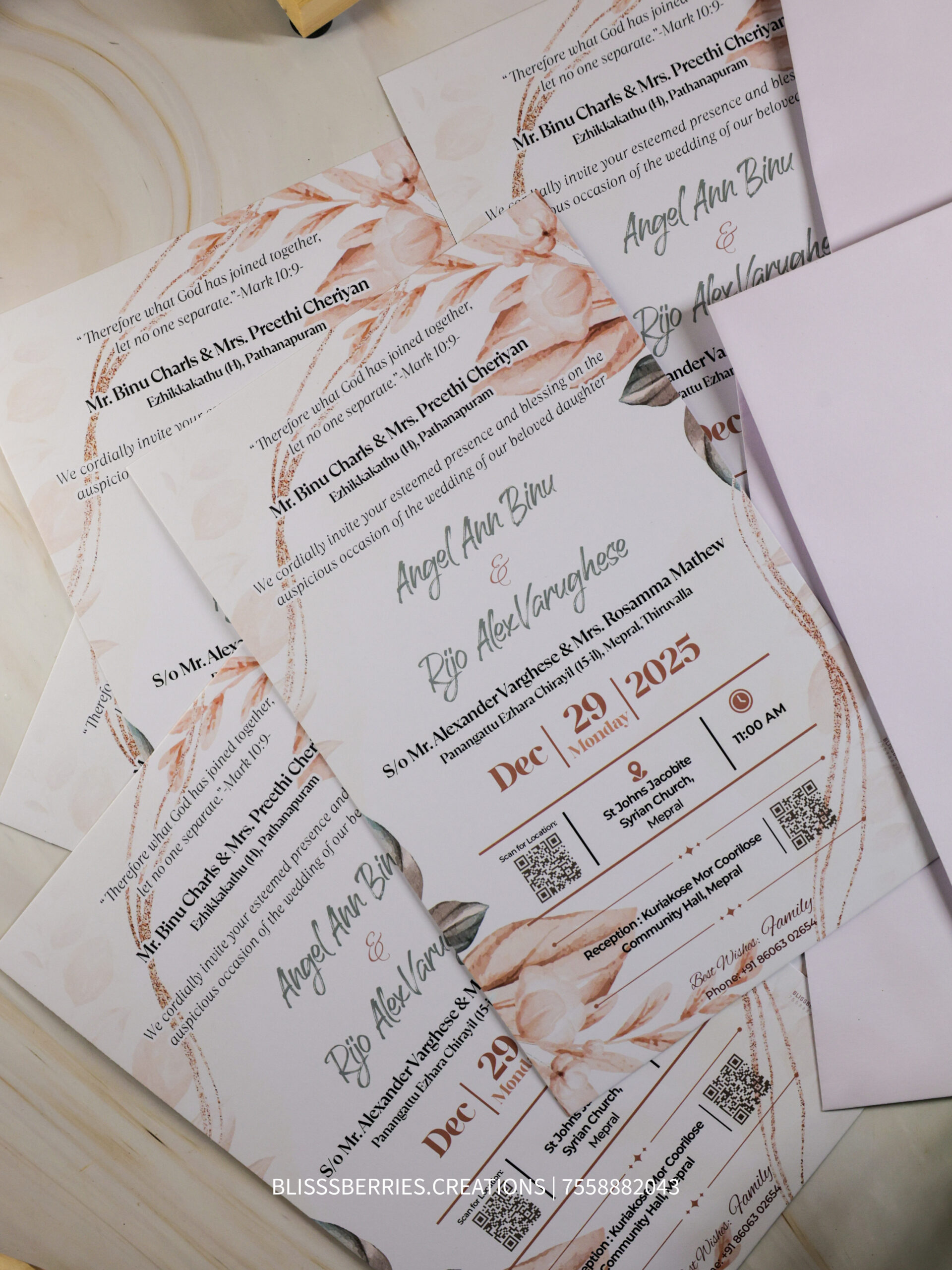 EnvelopeCaricature Solo Wedding Card – Single Layer Invitation with Custom Couple Caricature Envelope. - Image 2