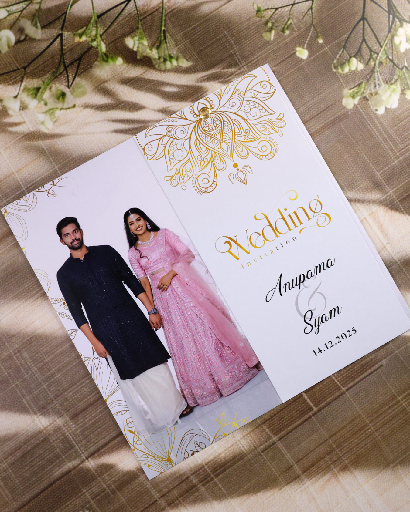 Custom Image Square – 2‑Layer Personalized Wedding Invitation Card