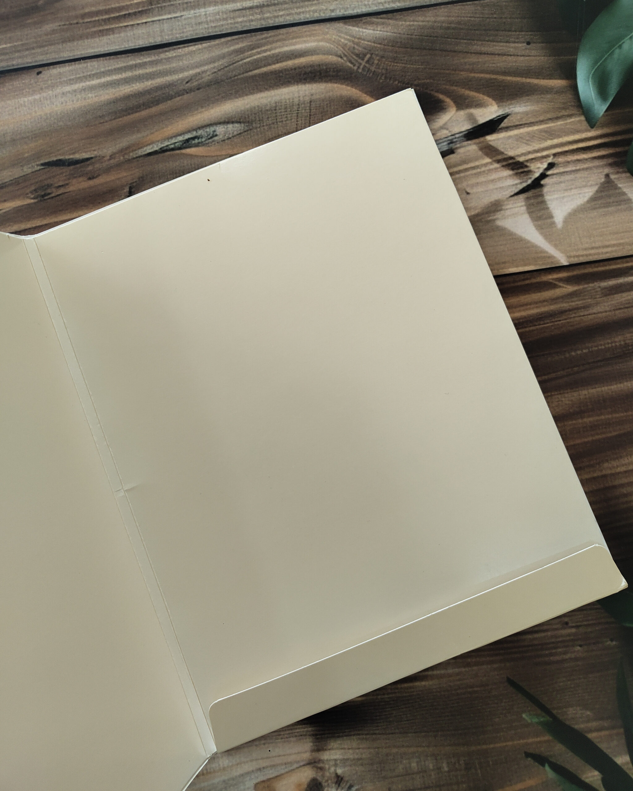 Premium Off White Box Wedding Invitation Card With Avrylic Nameplate - Image 3