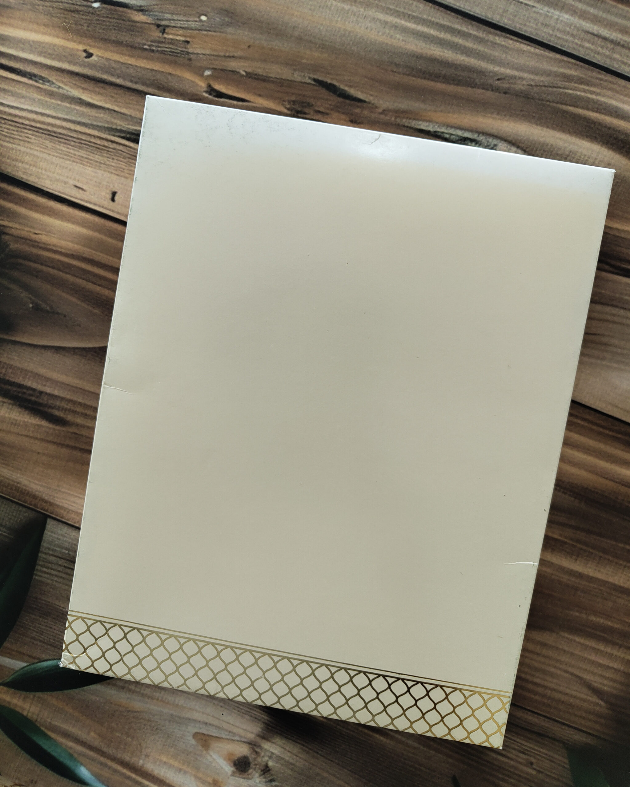 Premium Off White Box Wedding Invitation Card With Avrylic Nameplate - Image 4