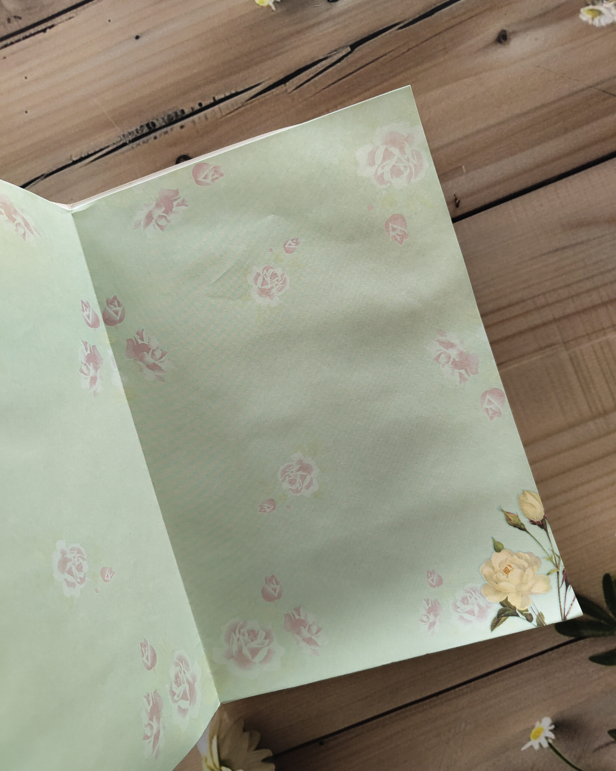 Pastel Green Wedding Card with Envelope - Image 2