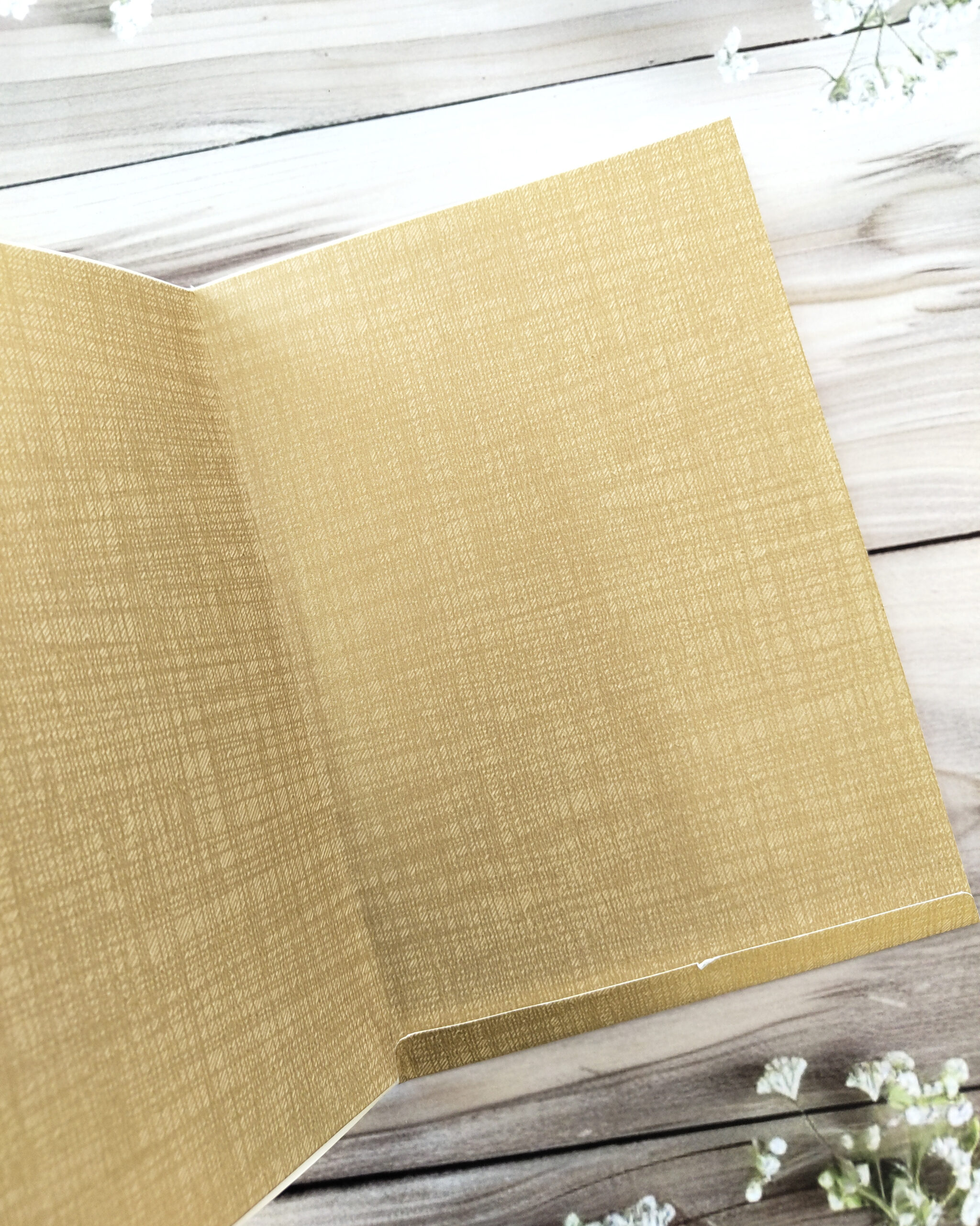 GOLDEN Card with Gold Foiled Ganesha Umbrella Wedding Invitation and Matching Envelope - Image 2