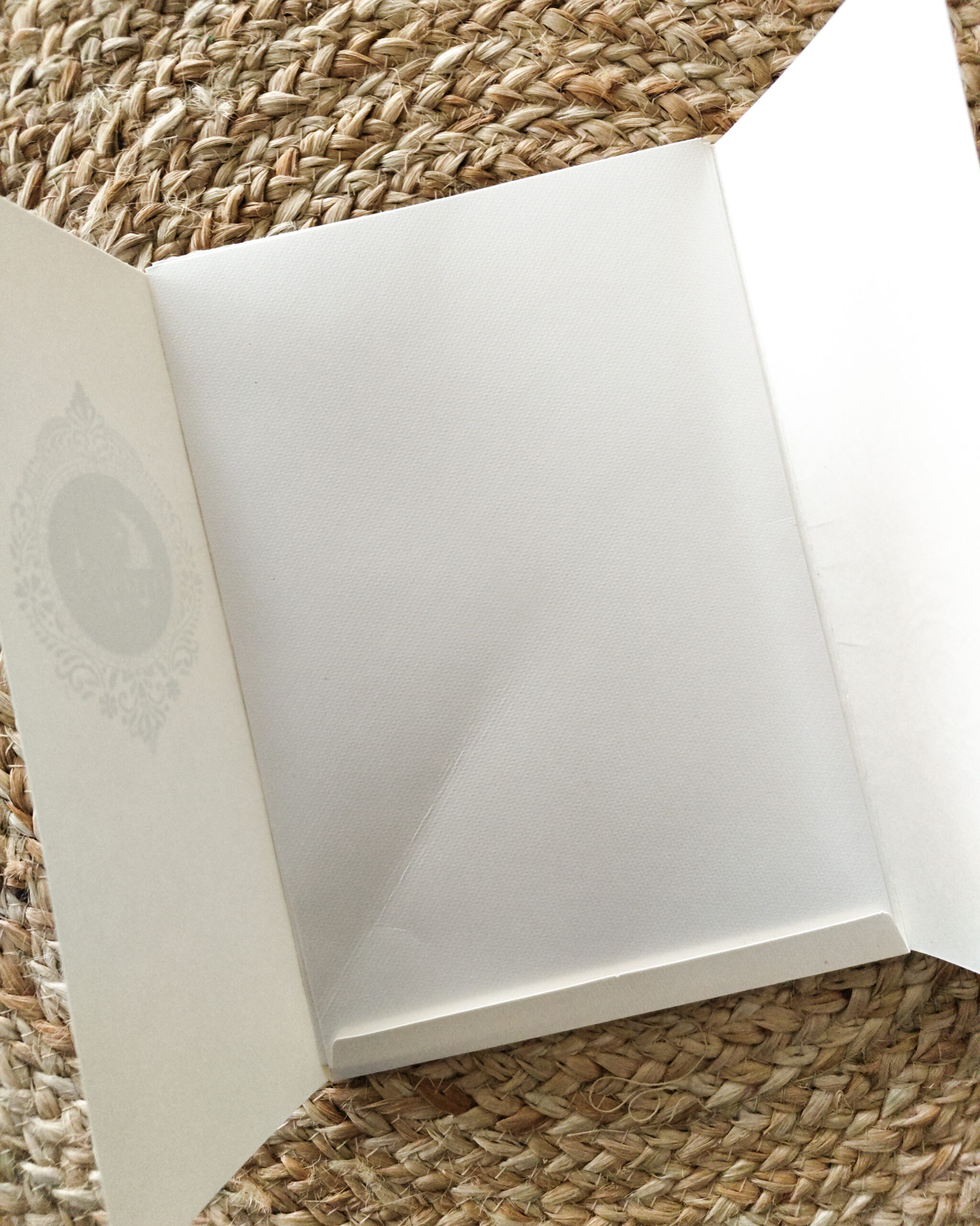 OFFWHITE Gold Foiled Opening Wedding Invitation Card with Matching Envelope - Image 2