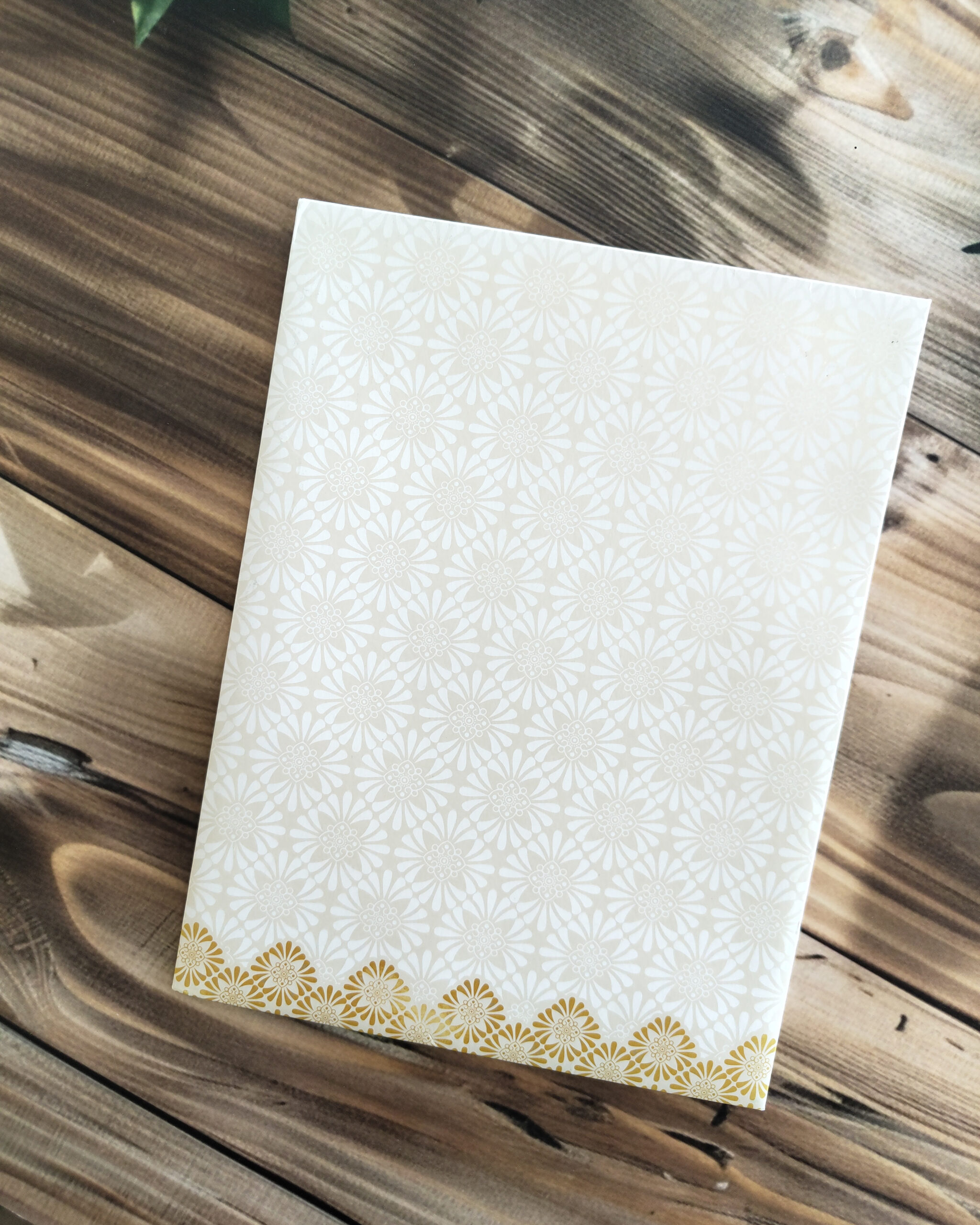 White and Cream Gold Foiled Wedding Card with Matching Envelope - Image 3