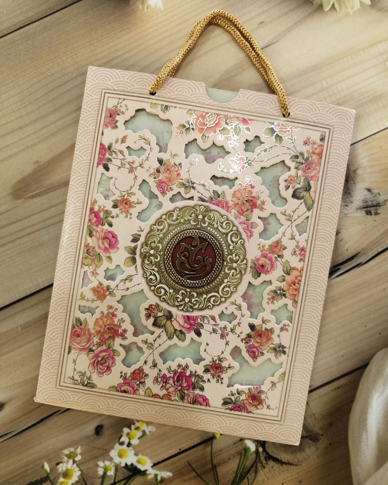 Shopper Style Rose Floral Wedding Card